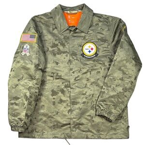 Nike Pittsburgh Steelers Salute to Service Sideline Snap Camo Jacket Men’s XL